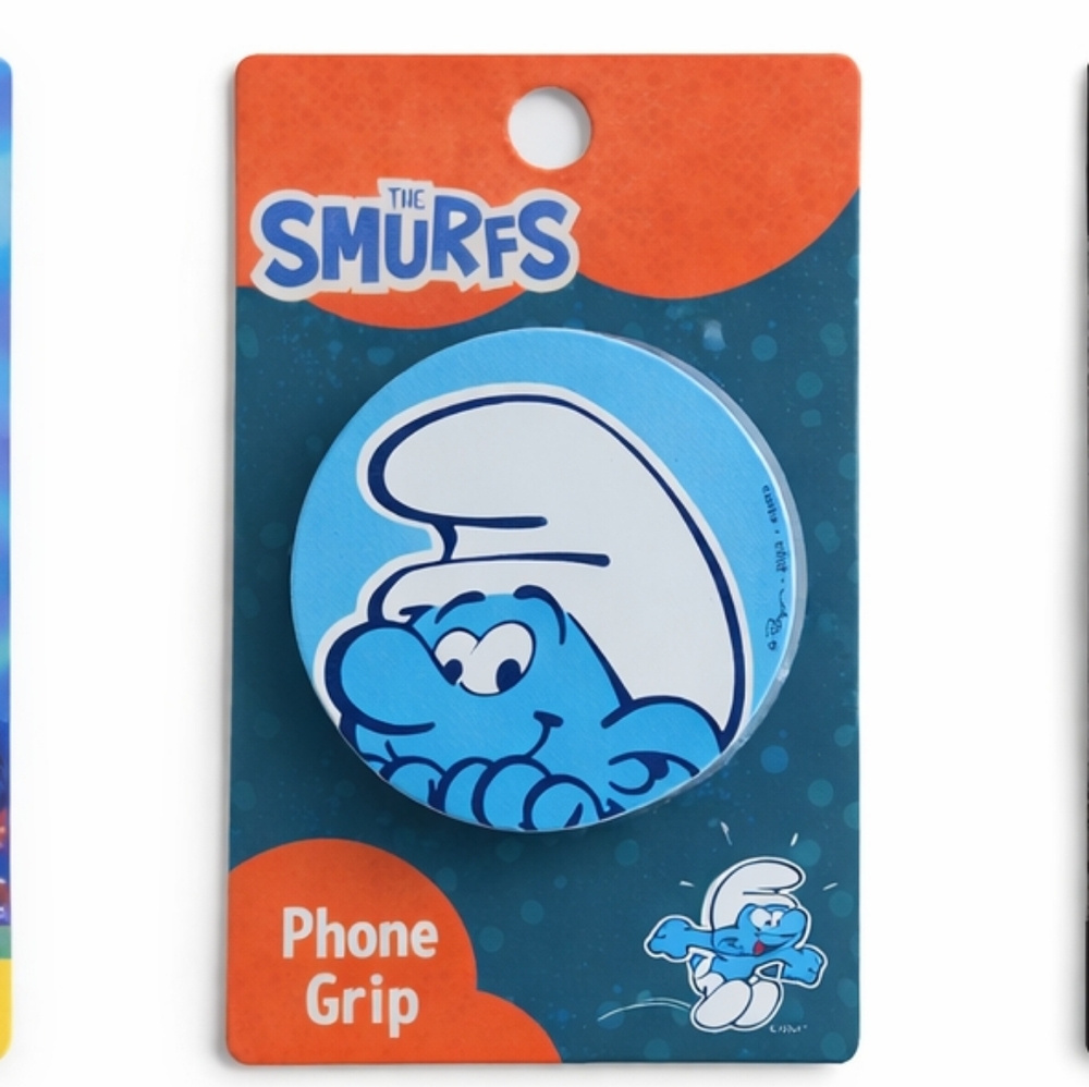The Smurfs Phone Grip Stand – Blue Character Pop Grip – New